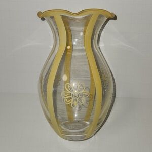Elegant Yellow Glass Vase